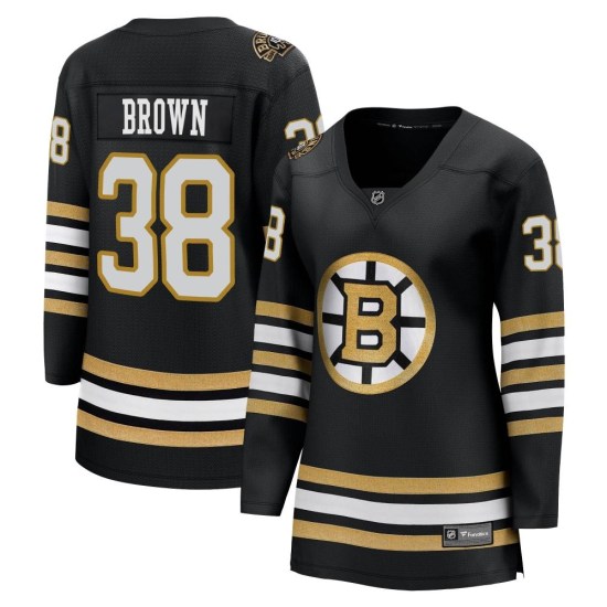Patrick Brown Boston Bruins Women's Premier Breakaway 100th Anniversary Fanatics Branded Jersey - Black