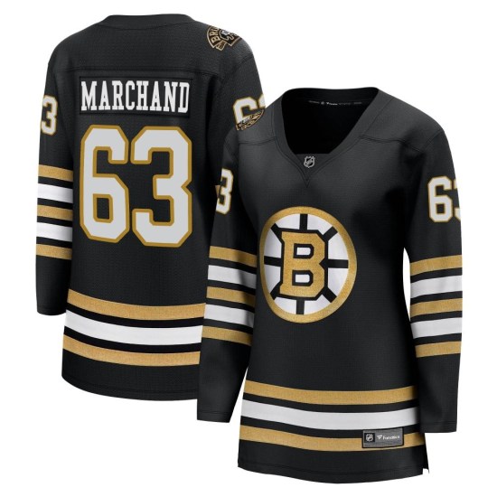 Brad Marchand Boston Bruins Women's Premier Breakaway 100th Anniversary Fanatics Branded Jersey - Black