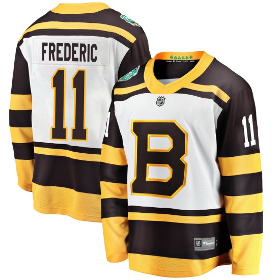 Trent Frederic Boston Bruins Youth Breakaway 2019 Winter Classic Fanatics Branded Jersey - White