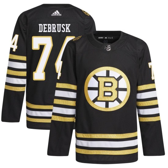 Jake DeBrusk Boston Bruins Youth Authentic 100th Anniversary Primegreen Adidas Jersey - Black