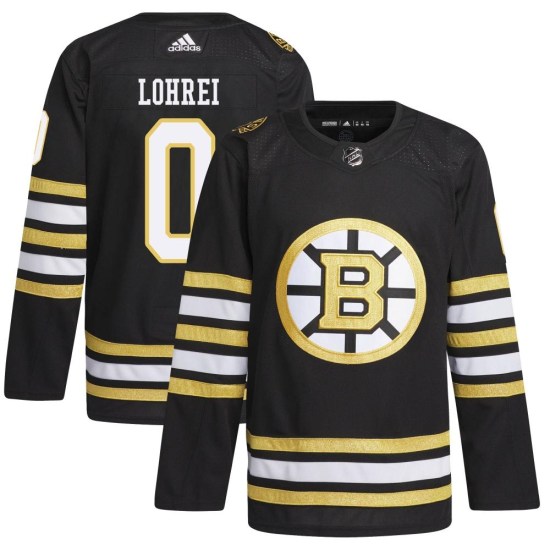 Mason Lohrei Boston Bruins Youth Authentic 100th Anniversary Primegreen Adidas Jersey - Black