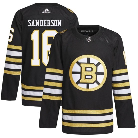 Derek Sanderson Boston Bruins Youth Authentic 100th Anniversary Primegreen Adidas Jersey - Black