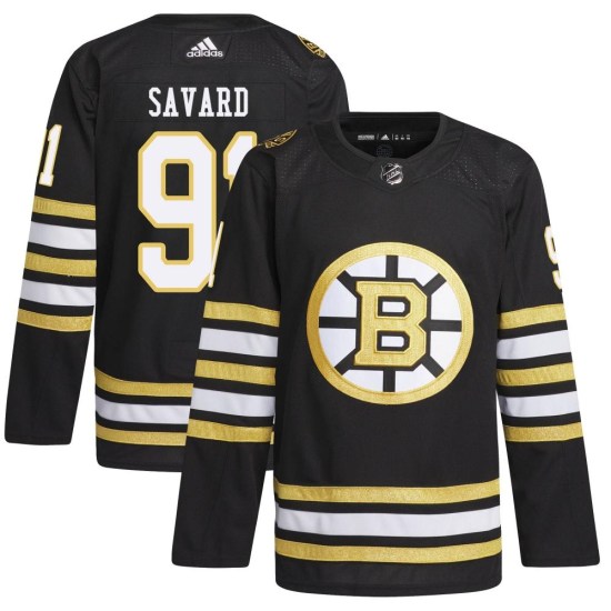 Marc Savard Boston Bruins Youth Authentic 100th Anniversary Primegreen Adidas Jersey - Black