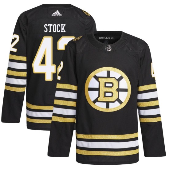 Pj Stock Boston Bruins Youth Authentic 100th Anniversary Primegreen Adidas Jersey - Black