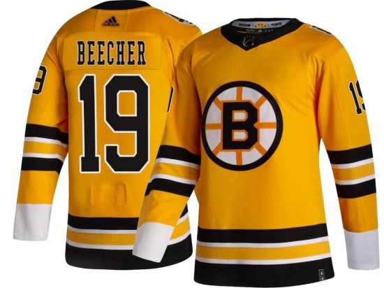 Johnny Beecher Boston Bruins Youth Breakaway 2020/21 Special Edition Adidas Jersey - Gold