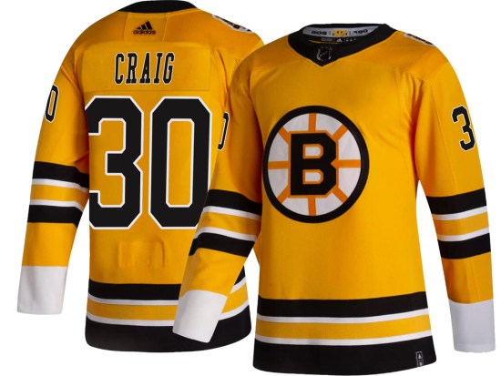Jim Craig Boston Bruins Youth Breakaway 2020/21 Special Edition Adidas Jersey - Gold