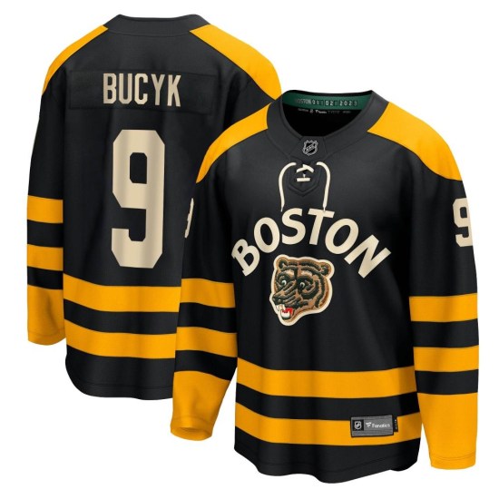 Johnny Bucyk Boston Bruins Youth Breakaway 2023 Winter Classic Fanatics Branded Jersey - Black
