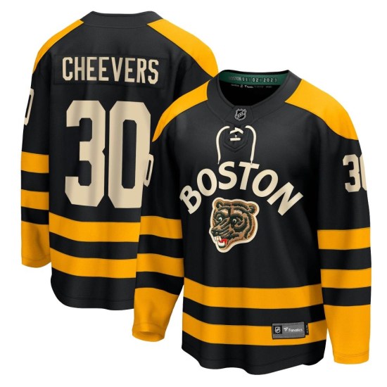 Gerry Cheevers Boston Bruins Youth Breakaway 2023 Winter Classic Fanatics Branded Jersey - Black