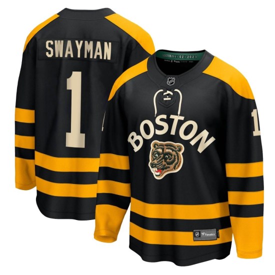 Jeremy Swayman Boston Bruins Youth Breakaway 2023 Winter Classic Fanatics Branded Jersey - Black