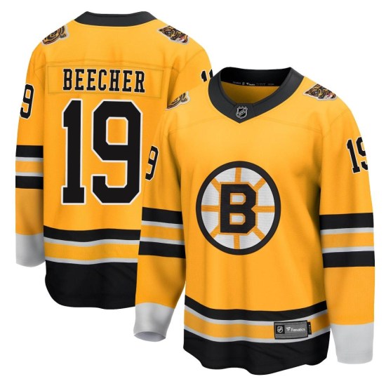 Johnny Beecher Boston Bruins Youth Breakaway 2020/21 Special Edition Fanatics Branded Jersey - Gold