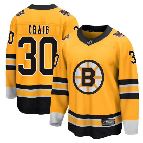 Jim Craig Boston Bruins Youth Breakaway 2020/21 Special Edition Fanatics Branded Jersey - Gold