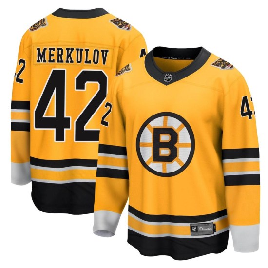 Georgii Merkulov Boston Bruins Youth Breakaway 2020/21 Special Edition Fanatics Branded Jersey - Gold