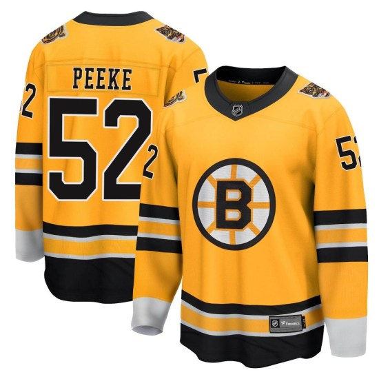 Andrew Peeke Boston Bruins Youth Breakaway 2020/21 Special Edition Fanatics Branded Jersey - Gold