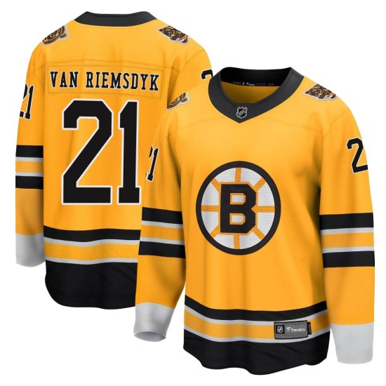James van Riemsdyk Boston Bruins Youth Breakaway 2020/21 Special Edition Fanatics Branded Jersey - Gold
