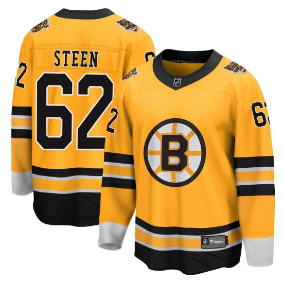Oskar Steen Boston Bruins Youth Breakaway 2020/21 Special Edition Fanatics Branded Jersey - Gold
