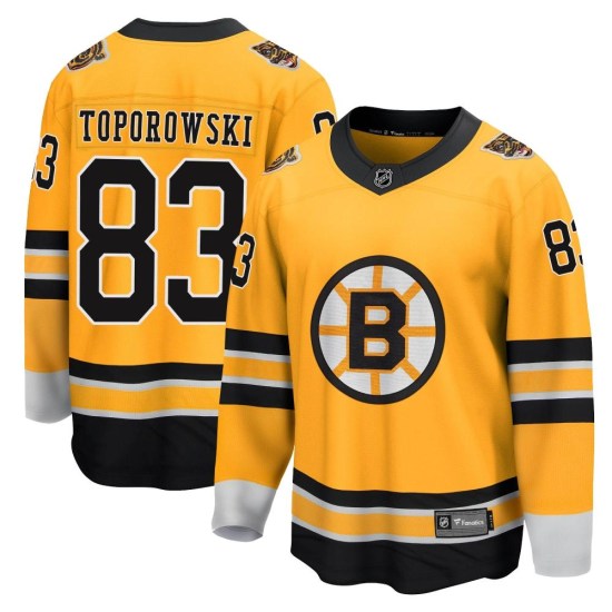 Luke Toporowski Boston Bruins Youth Breakaway 2020/21 Special Edition Fanatics Branded Jersey - Gold