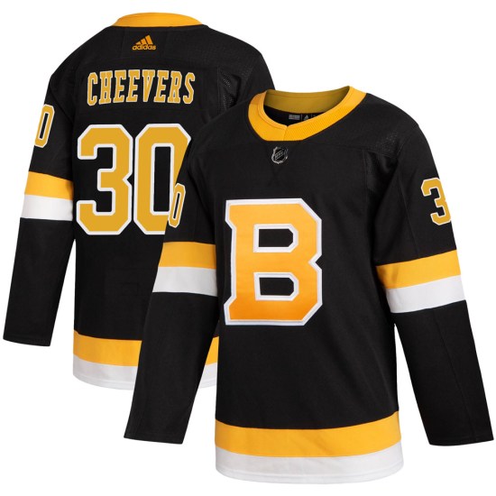 Gerry Cheevers Boston Bruins Youth Authentic Alternate Adidas Jersey - Black