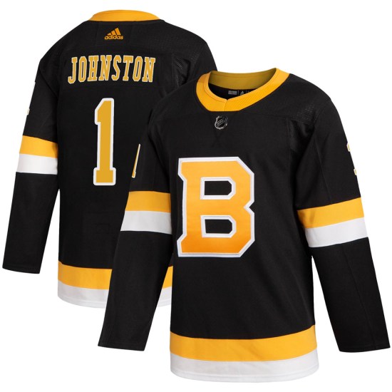 Eddie Johnston Boston Bruins Youth Authentic Alternate Adidas Jersey - Black