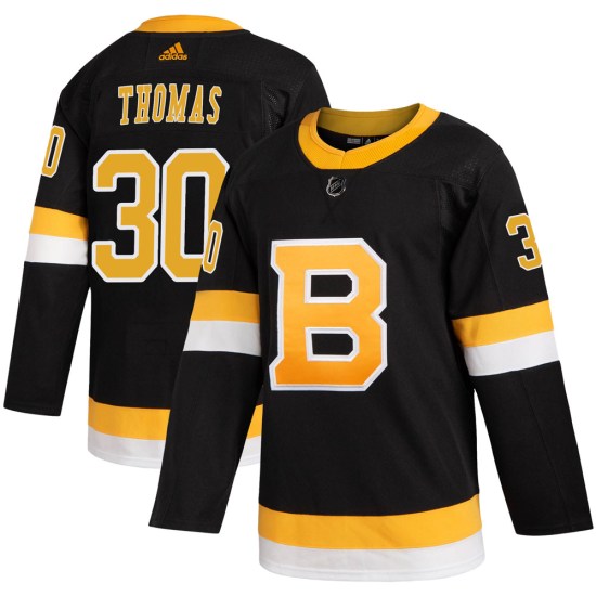 Tim Thomas Boston Bruins Youth Authentic Alternate Adidas Jersey - Black