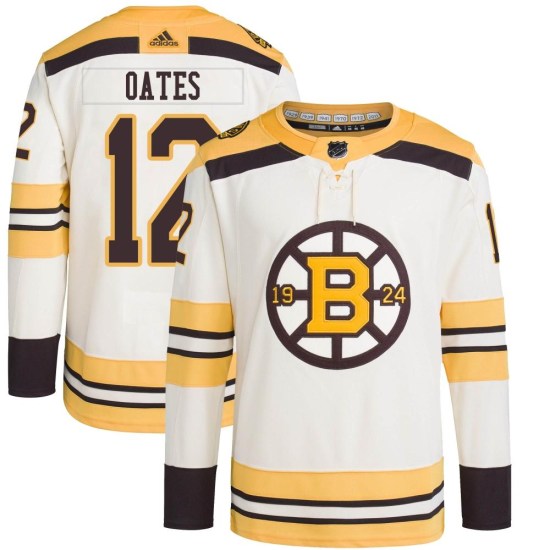 Adam Oates Boston Bruins Youth Authentic 100th Anniversary Primegreen Adidas Jersey - Cream