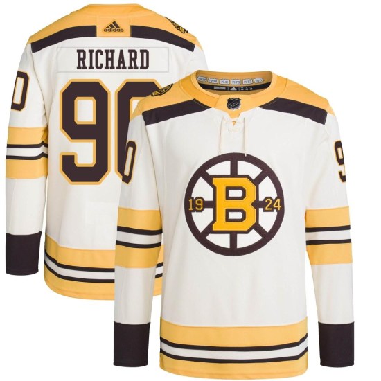 Anthony Richard Boston Bruins Youth Authentic 100th Anniversary Primegreen Adidas Jersey - Cream