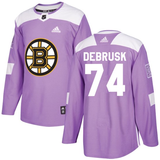 Jake DeBrusk Boston Bruins Youth Authentic Fights Cancer Practice Adidas Jersey - Purple