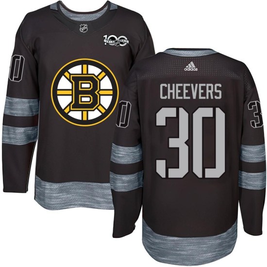 Gerry Cheevers Boston Bruins Authentic 1917-2017 100th Anniversary Jersey - Black