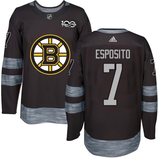 Phil Esposito Boston Bruins Authentic 1917-2017 100th Anniversary Jersey - Black
