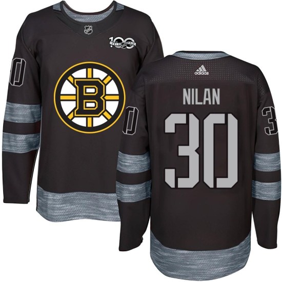Chris Nilan Boston Bruins Authentic 1917-2017 100th Anniversary Jersey - Black
