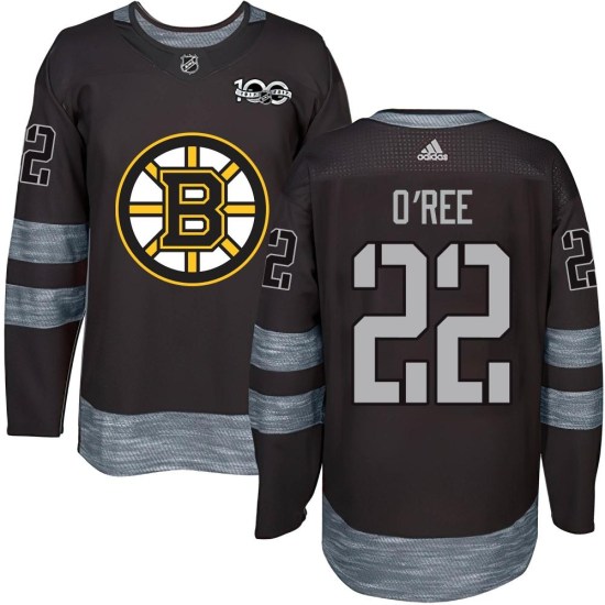Willie O'ree Boston Bruins Authentic 1917-2017 100th Anniversary Jersey - Black