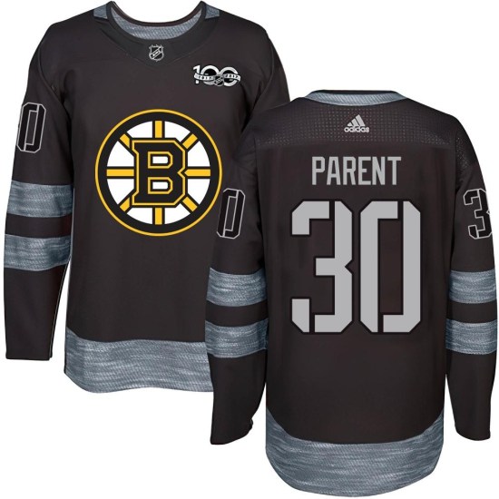 Bernie Parent Boston Bruins Authentic 1917-2017 100th Anniversary Jersey - Black