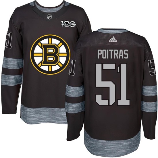 Matthew Poitras Boston Bruins Authentic 1917-2017 100th Anniversary Jersey - Black