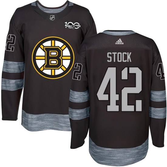 Pj Stock Boston Bruins Authentic 1917-2017 100th Anniversary Jersey - Black