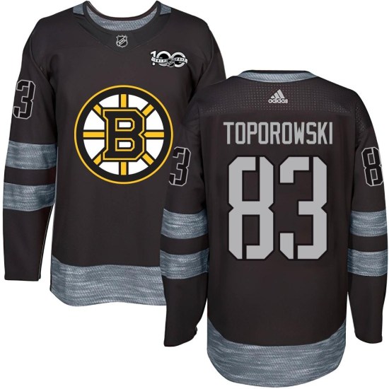Luke Toporowski Boston Bruins Authentic 1917-2017 100th Anniversary Jersey - Black