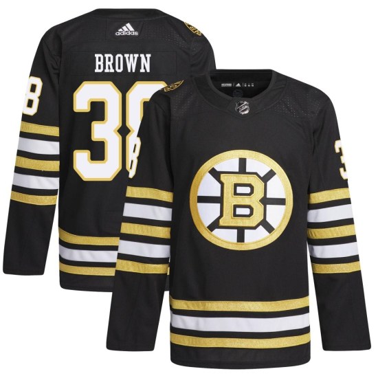 Patrick Brown Boston Bruins Authentic 100th Anniversary Primegreen Adidas Jersey - Black