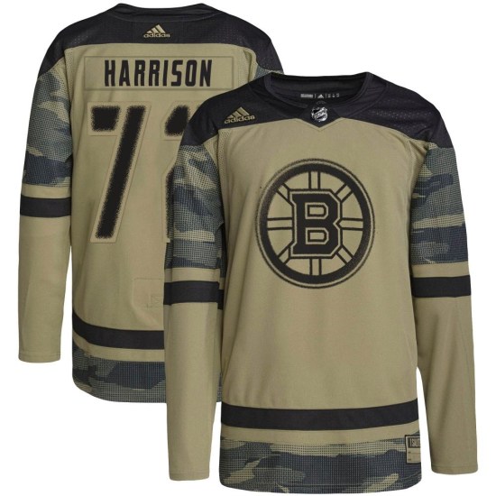 Brett Harrison Boston Bruins Authentic Military Appreciation Practice Adidas Jersey - Camo