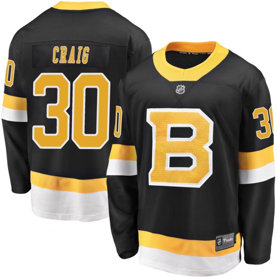 Jim Craig Boston Bruins Premier Breakaway Alternate Fanatics Branded Jersey - Black