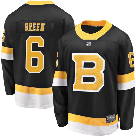 Ted Green Boston Bruins Premier Breakaway Black Alternate Fanatics Branded Jersey - Green