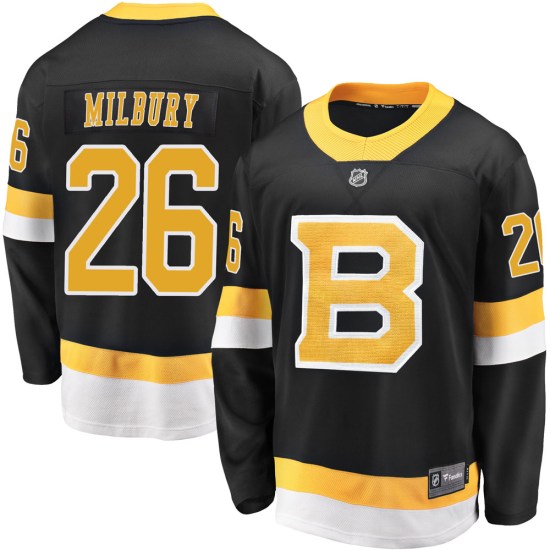 Mike Milbury Boston Bruins Premier Breakaway Alternate Fanatics Branded Jersey - Black