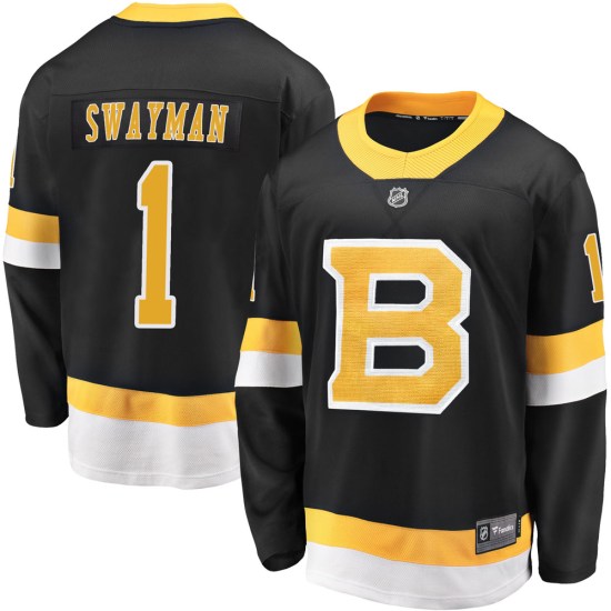 Jeremy Swayman Boston Bruins Premier Breakaway Alternate Fanatics Branded Jersey - Black