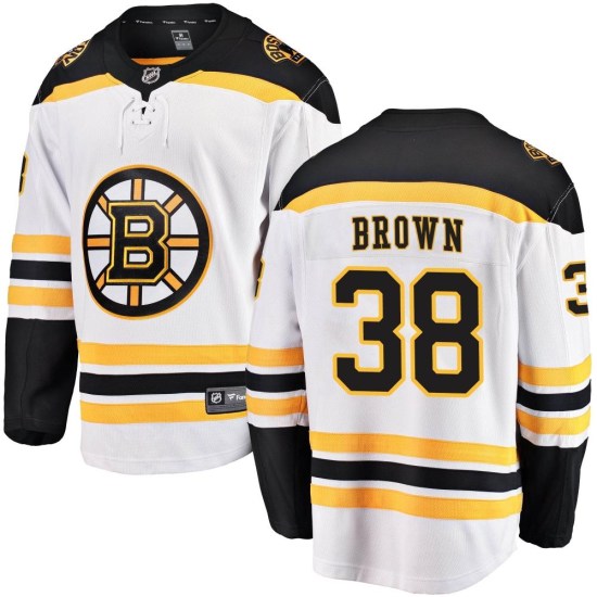 Patrick Brown Boston Bruins Youth Breakaway Away Fanatics Branded Jersey - White