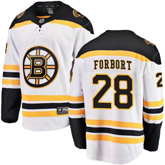 Derek Forbort Boston Bruins Youth Breakaway Away Fanatics Branded Jersey - White