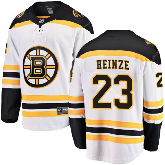 Steve Heinze Boston Bruins Youth Breakaway Away Fanatics Branded Jersey - White