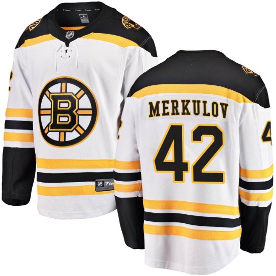 Georgii Merkulov Boston Bruins Youth Breakaway Away Fanatics Branded Jersey - White