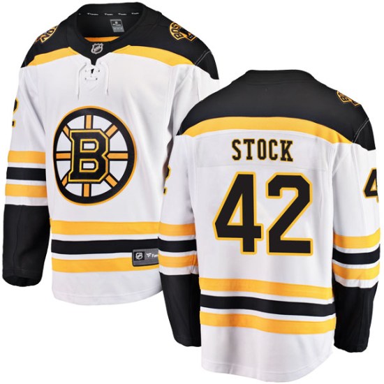 Pj Stock Boston Bruins Youth Breakaway Away Fanatics Branded Jersey - White
