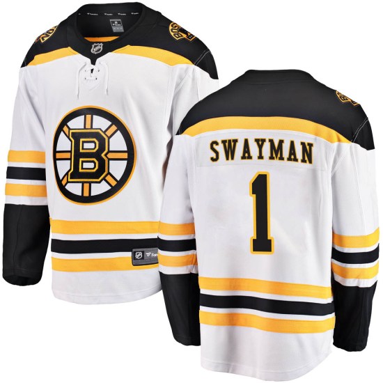 Jeremy Swayman Boston Bruins Youth Breakaway Away Fanatics Branded Jersey - White