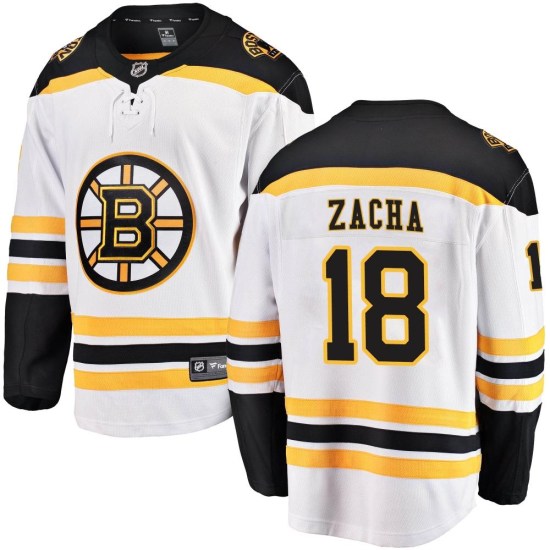 Pavel Zacha Boston Bruins Youth Breakaway Away Fanatics Branded Jersey - White