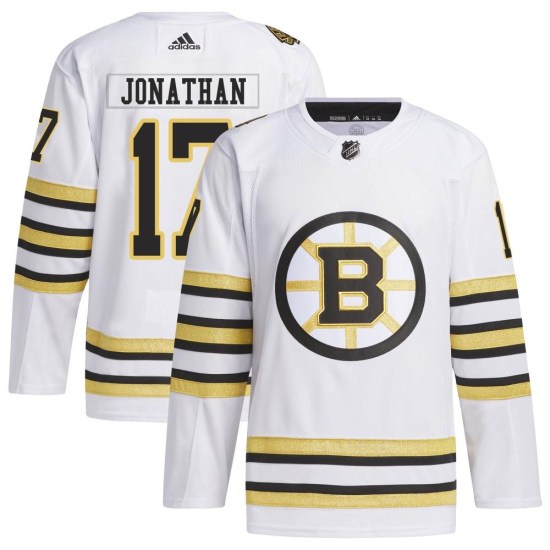 Stan Jonathan Boston Bruins Youth Authentic 100th Anniversary Primegreen Adidas Jersey - White