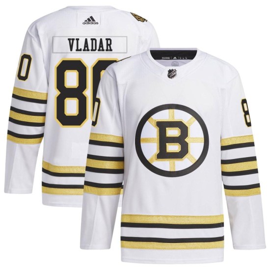Daniel Vladar Boston Bruins Youth Authentic 100th Anniversary Primegreen Adidas Jersey - White