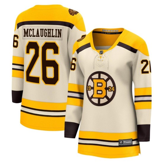 Marc McLaughlin Boston Bruins Women's Premier Breakaway 100th Anniversary Fanatics Branded Jersey - Cream